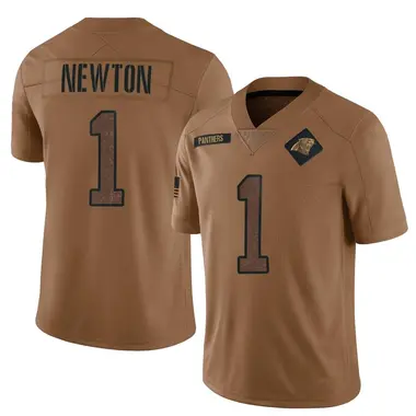 Cam Newton Men's Limited Brown Carolina Panthers 2023 Salute To Service Jersey