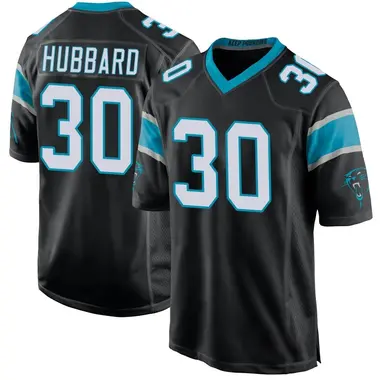 Chuba Hubbard Youth Game Black Carolina Panthers Team Color Jersey