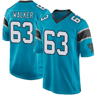 Rasheed Walker Men's Game Blue Carolina Panthers Alternate Jersey
