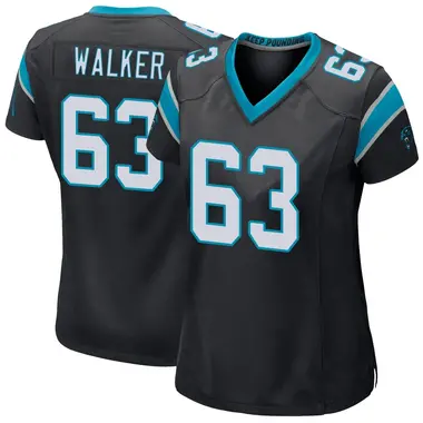 Rasheed Walker Women's Game Black Carolina Panthers Team Color Jersey